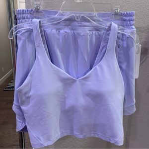 NWT Lululemon High Rise Hotty Hot Skirt & Align Tank Crop Length